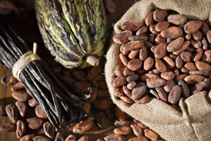 Cacao, feves et cabosse