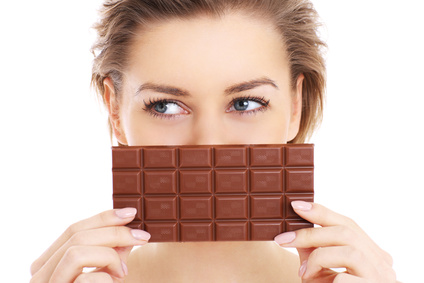 Woman and chocolate